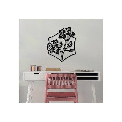 WALLXPERT dekorativni metalni zidni pribor orchid l crna boja Cene