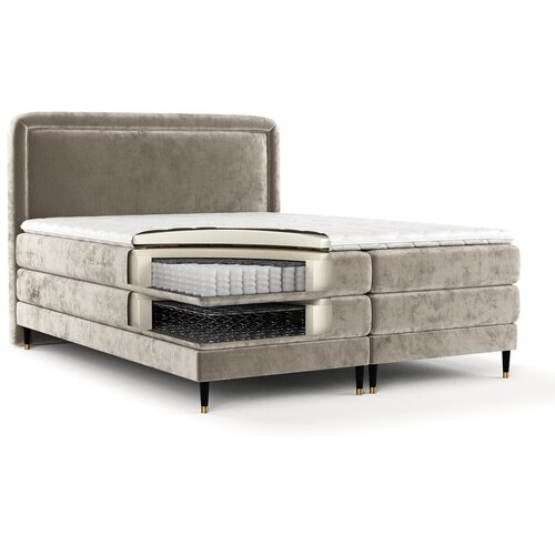 Maison de R&amp;ecirc;ve svjetlo smeđi boxspring krevet 140x200 cm dove &amp;ndash; Slike