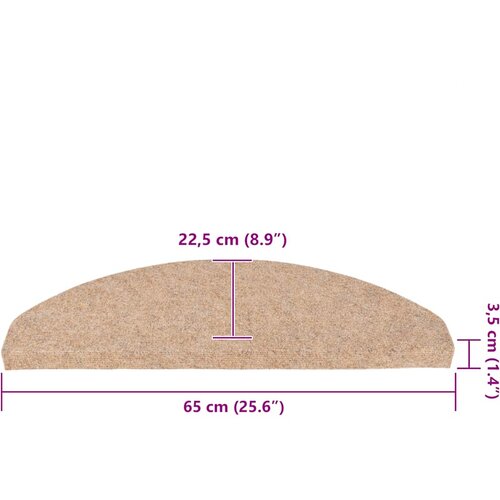  Samoljepljivi otirači za stepenice 30 kom bež 65x22,5x3,5 cm Slike
