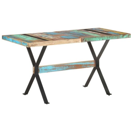  Blagovaonski stol 140 x 70 x 76 cm od masivnog obnovljenog drva Slike
