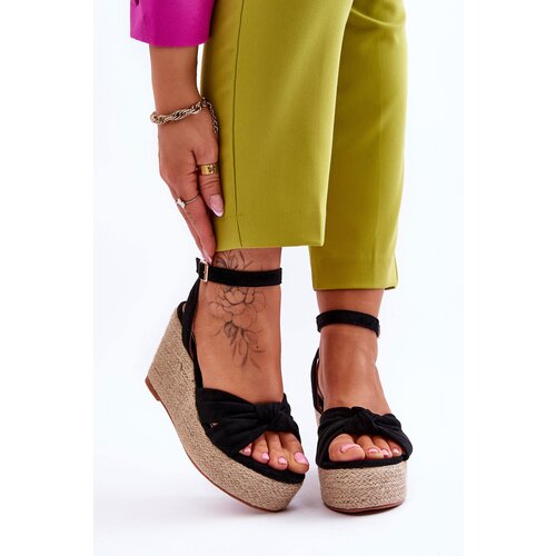 Kesi Women's wedge sandals black Kendall Slike