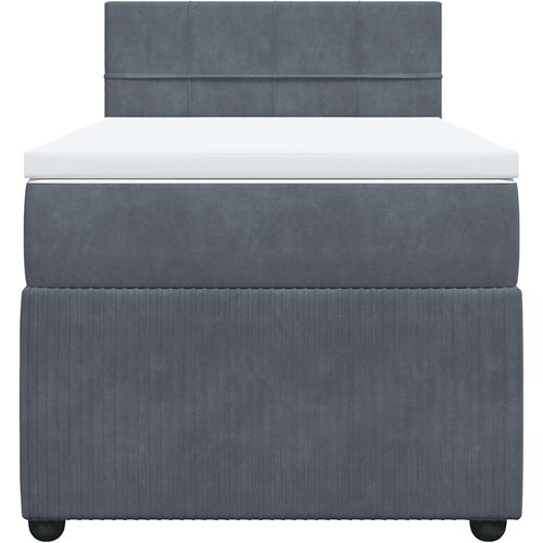 Box spring krevet s madracem tamnosivi 90x200 cm bar&amp;scaron;unasti Slike