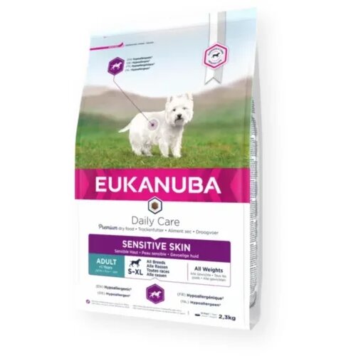 Eukanuba Daily Care Adult Sensitive Skin - 12 kg Cene