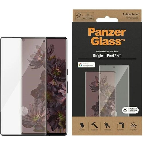 PanzerGlass KALJENO ANTIBAKTERIJSKO STEKLO ZA GOOGLE PIXEL 7 PRO Z OKVIRJEM, (21911562) Cene