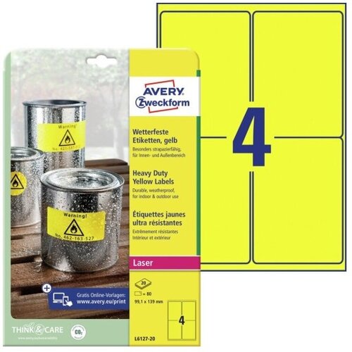  Etikete zweckform l6127 99,1x139mm 1/20 rumene ZWECKFORM1 Cene