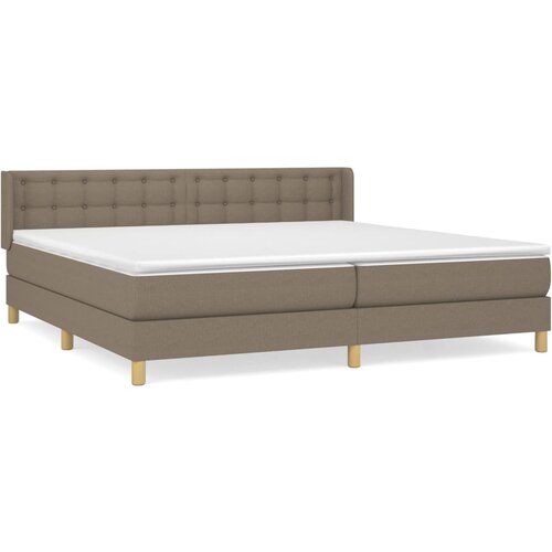 vidaXL Box spring postelja z vzmetnico taupe 180x200 cm blago, (20893610) Cene