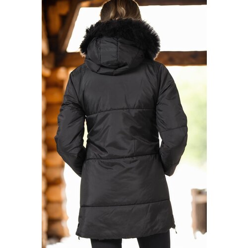 Dewberry Z6668 WOMEN'S COAT-DARK BLACK Cene