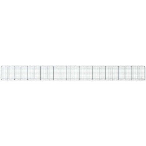 VidaXL Gabionska ko&amp;scaron;ara s poklopcem 1100x50x100 cm pocinčano željezo Slike