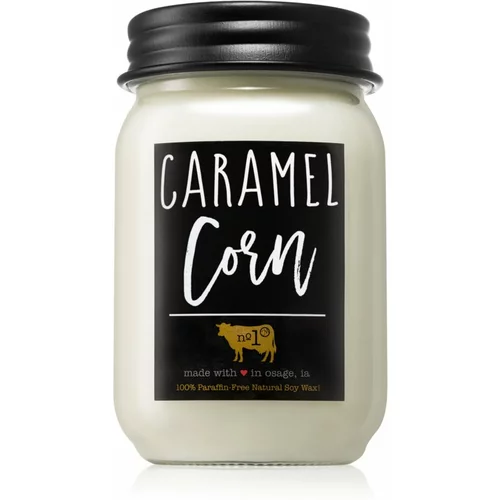 Milkhouse Candle Co. Farmhouse Caramel Corn dišeča sveča Mason Jar 368 g