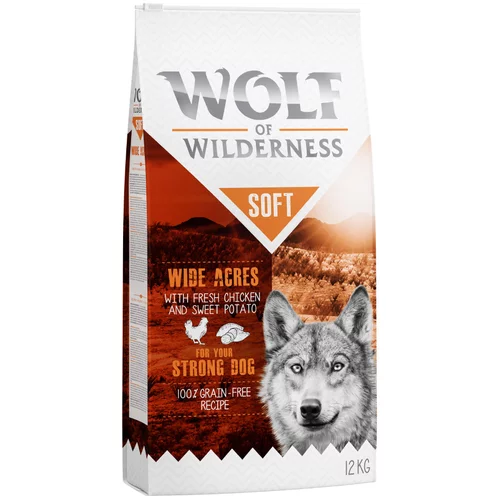 Wolf of Wilderness "Soft - Wide Acres" - piščanec - 2 x 12 kg