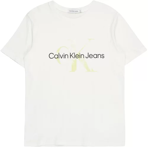Calvin Klein Jeans Majica rumena / črna / bela