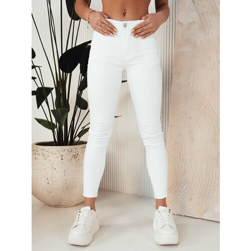 DStreet ALGATE women's denim trousers white Slike