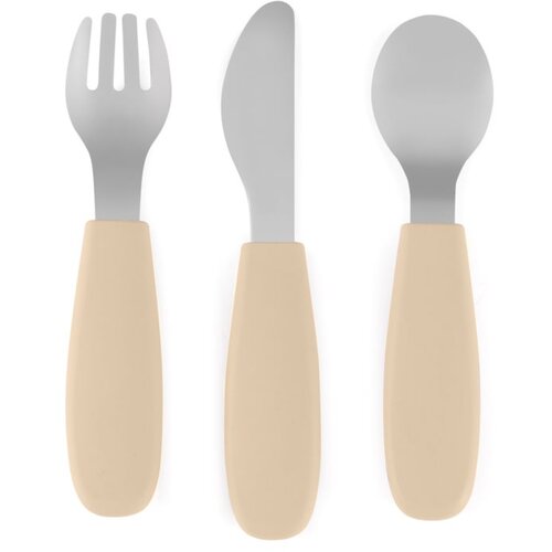 Petite&Mars take&match stainless steel cutlery set pribor za otroke desert sand 12m+ 3 kos Cene