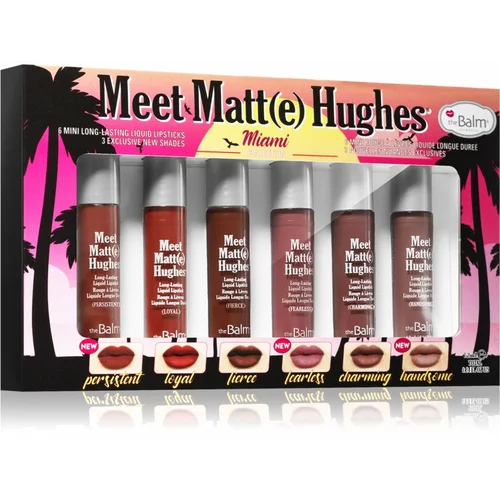 TheBalm Meet Matt(e) Hughes Mini Kit Miami set tekočih šmink (za dolgoobstojen učinek)