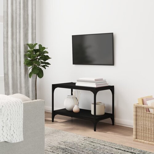 VidaXL TV ormarić crni 60 x 33 x 41 cm od konstruiranog drva i čelika Slike