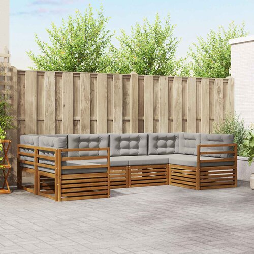  Set vanjskih sofa 6 kom. Prirodna i svijetlo siva 325 x 166,5 x 73 cm Cijene