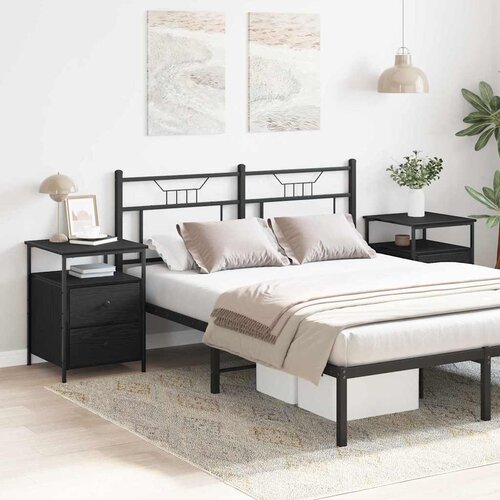  Noćni ormar s ladicama 2 pcs Crni hrast 34 x 35,5 x 50 cm Cene