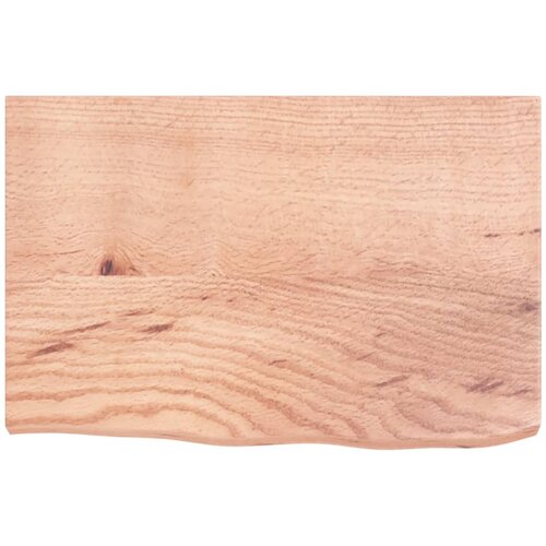  Zidna polica svjetlosmeđa 60x40x(2-4) cm obrađena hrastovina Slike