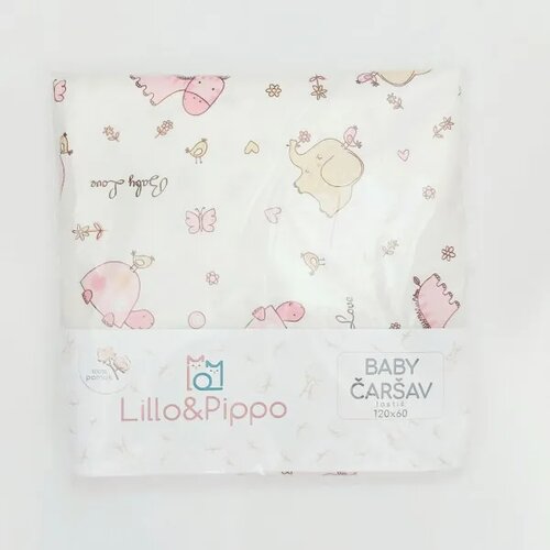 LILLO & PIPPO čaršav lastiš Baby animals, 60x120cm A073898 Cene