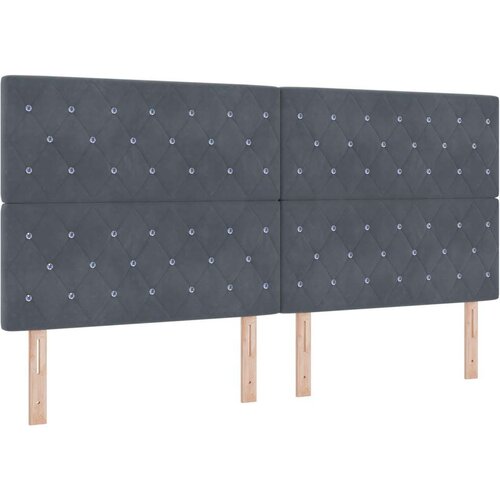 Box Spring Krevet s Madracem Tamno Sivi 200x200 cm Bar&amp;scaron;un Slike