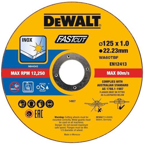 Dewalt LIST FAST CUT ZA INOX 125x1MM 100X VEDRO, (21008964) Cene