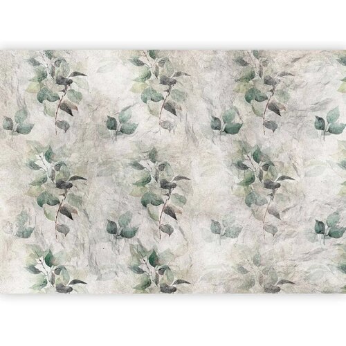  Foto tapeta - Statue of nature - plant motif with green leaves with grey patterns 450x315 Slike