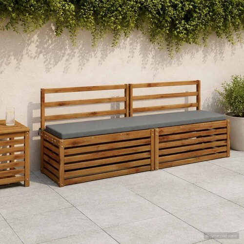  Jastučići za klupe - 2 dijela SOEST 2 kom. 100% poliester Siva - Siva 180 x 40 x 5 cm Melange Cijene