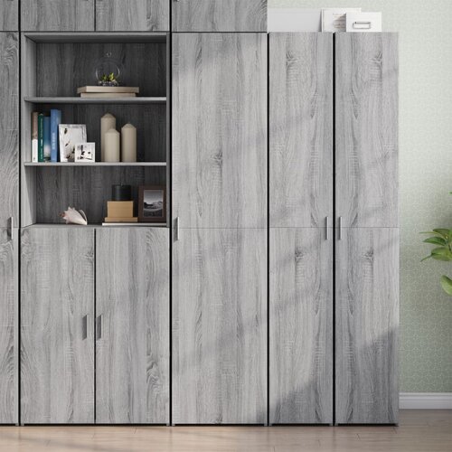 VidaXL Visoka omara siva sonoma 45x42,5x185 cm inženirski les Slike