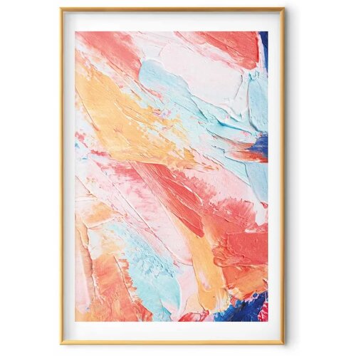  Plakat Colorful Harmony - dynamic color transitions in pastel tones 40x60 Zlatni okvir s margom Cijene
