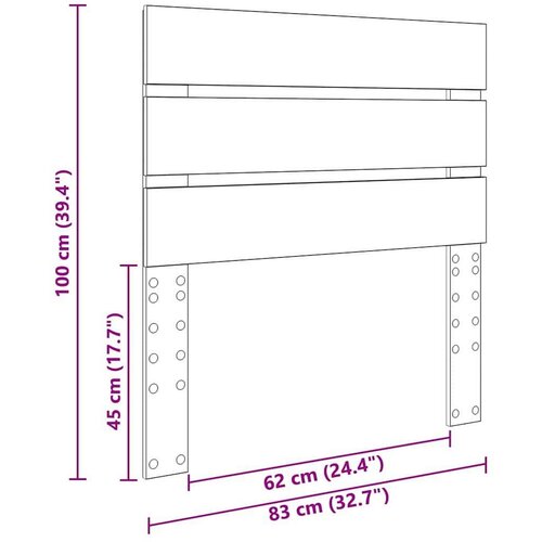  Uzglavlje s uzglavljem Bijelo 80 cm Konstruirano drvo Slike