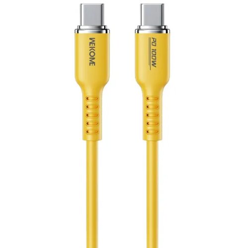 WEKOME Kabl 3.1 USB tip C M/M 1.2m, za Superbrzo punjenje 100W/480Mbps, Silicon Soft, žuti WDC-11 Cene