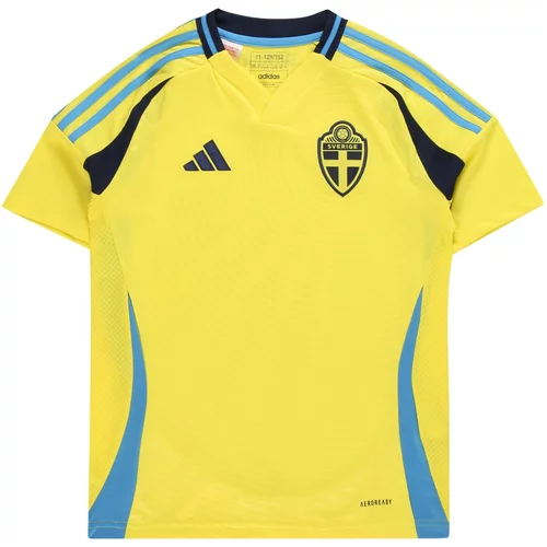 Adidas Funkcionalna majica 'Sweden 24 Home' marine / svetlo modra / rumena