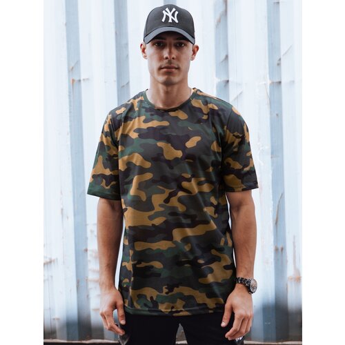 DStreet Men&amp;#039;s Khaki Camouflage T-Shirt Slike
