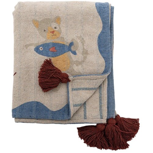 Bloomingville Mini Otro&amp;scaron;ka odeja iz recikliranega bombaža v naravni barvi 130x160 cm Mille &amp;ndash; Slike