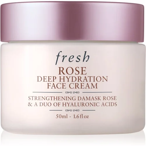 Fresh Rose Deep Hydration Face Cream hidratantna krema za lice s hijaluronskom kiselinom 50 ml