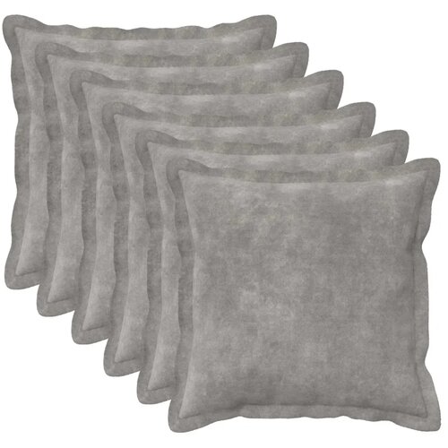  Presvlaka za jastuk 6 kom. HOUTEN Svjetlosiva 50 x 50 cm - Dizajn s paspulom Svjetlosiva 6 Cene
