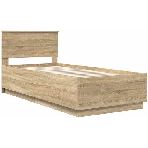  Okvir za krevet s uzglavljem Hrast sonoma 90 x 190 cm - Hrast sonoma 90 x 190 cm Slike