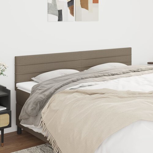VidaXL Uzglavlje 2 kom smeđesivi 100x5x78/88 cm od tkanine Slike