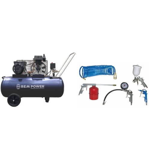 REM POWER Set kompresor E349/8/100 sa dodacima, 230V, 50Hz, 2.2kW, 6 komada Cene