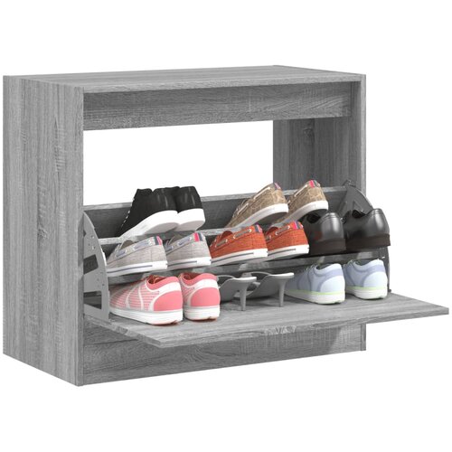 The Living Store Omarica za čevlje siva sonoma 80x42x69 cm inženirski les - Omarica Za Čevlje, (21442314) Cene