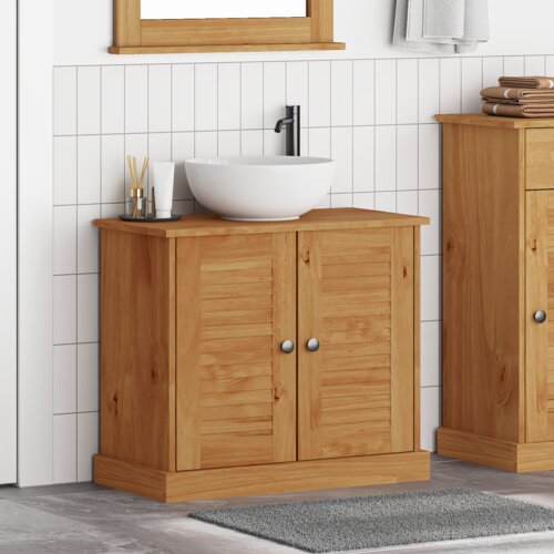 vidaXL Kupaonske jedinice s umivaonikom boja meda 67.5 x 34 x 59 cm Cijene