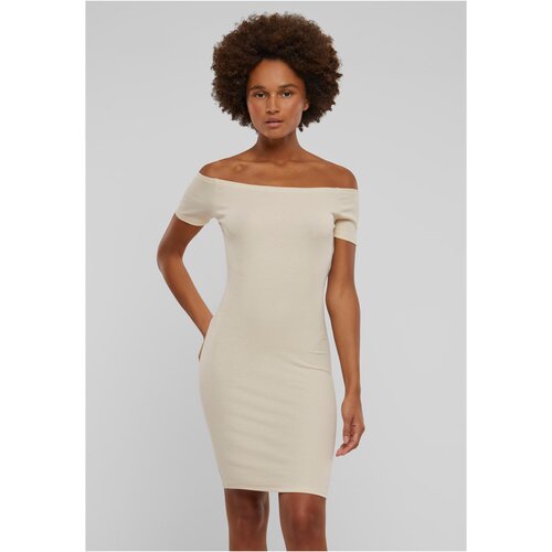 UC Ladies Women&amp;#039;s Off Shoulder Rib Dress - Cream Slike