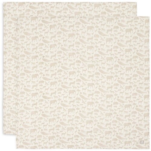 Jollein komplet 2 povijalnih pleničk 115x115 animals nougat Cene