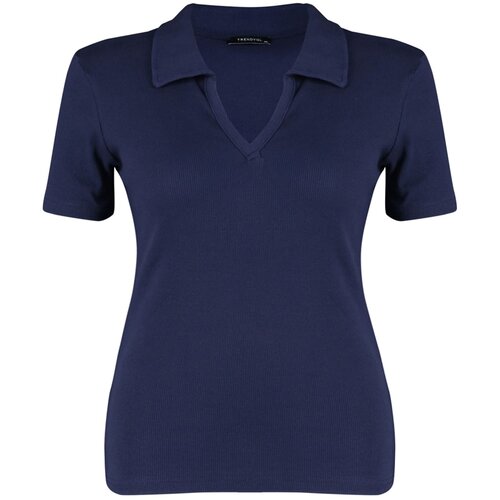 Trendyol Ženska bluza Tbbss22Bz0750, Tamnoplava Cene