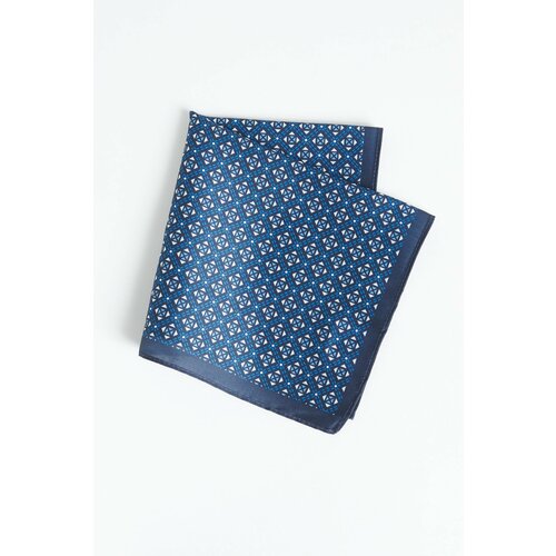 ALTINYILDIZ CLASSICS Men's Navy Blue-Grey Patterned Handkerchief Slike