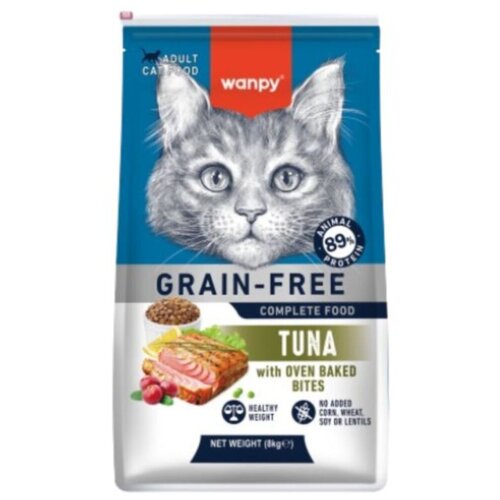 WANPY Suva hrana za mačke Grain Free, Tuna, 8kg Slike