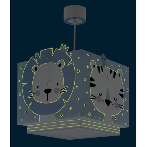 Dalber 63112T - Dečiji luster JUNGLE 1xE27/15W/230V plava Slike