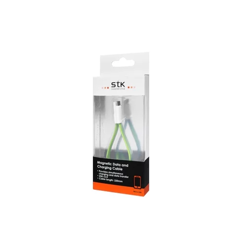 Santok STK podatkovni kabel obesek - micro USB zelen
