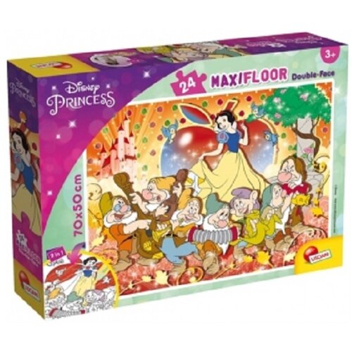 Lisciani Disney Snjeguljica 2-u-1 maxi slagalica od 24 dijela i bojanka 70x50cm - Lisciani Cene