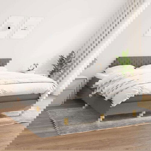  Box spring postelja z vzmetnico temno siva 120x200 cm blago, (20723599) Slike